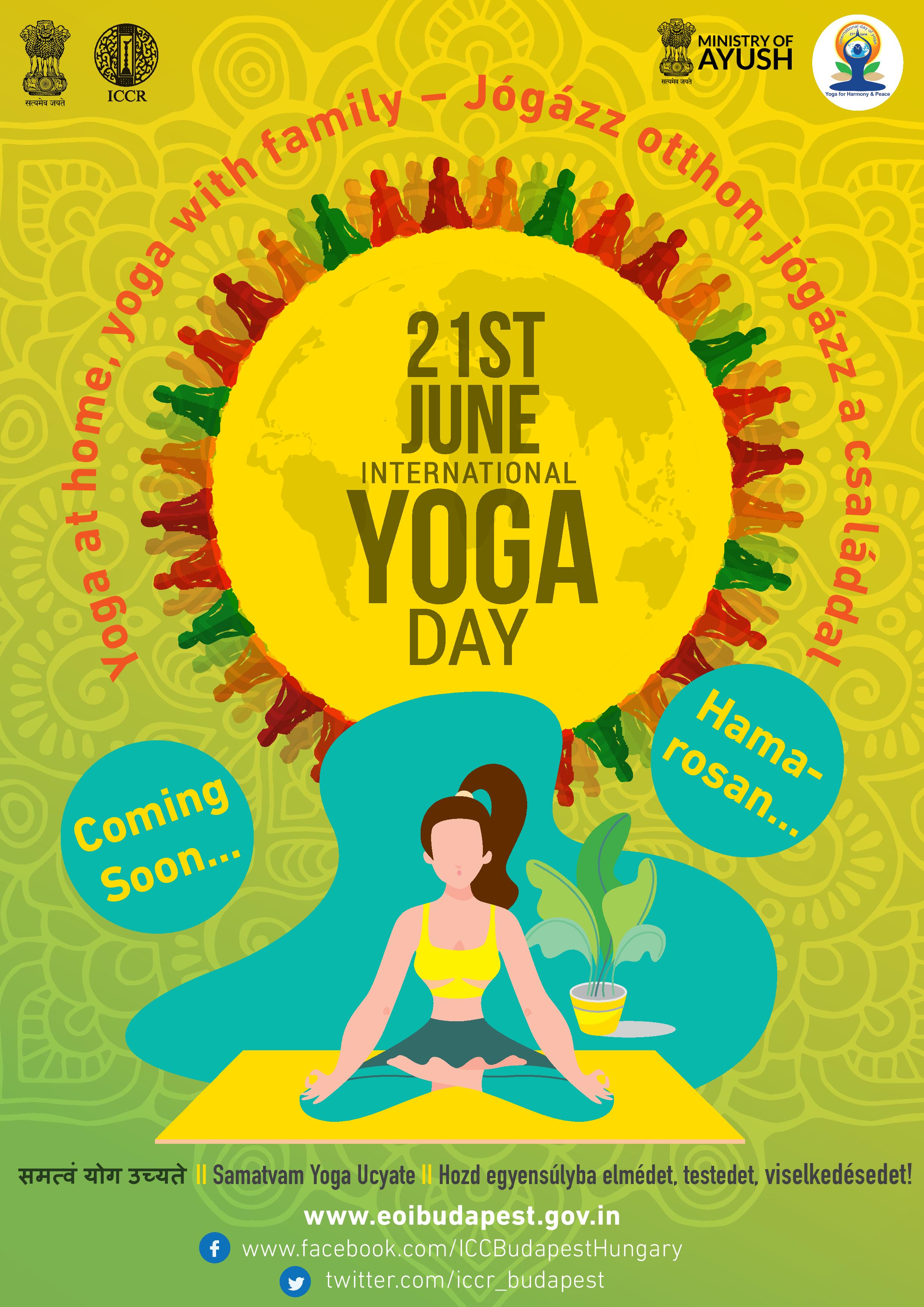 7. Nemzetközi Jóga Nap - előesemény, június 20. / 7th International Day of Yoga  - curtain raiser, 20 June