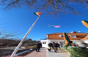 Kite Running in Embassy of India