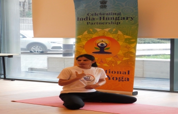 Yoga in UN Office by Babita Wagh