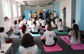 10th International Day Of Yoga, yoga session at UNICEF office in Budapest 