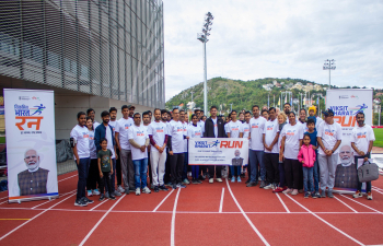 Viksit Bharat Run on 28 September 2025 at Dr Koltai Jenő Sports Center, Budapest