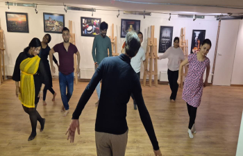 In a beautiful blend of devotion and art, the dance teacher and students of the Amrita Sher-Gil Cultural Centre, Embassy of India, came together for a soulful #dance workshop on 17 October 2025