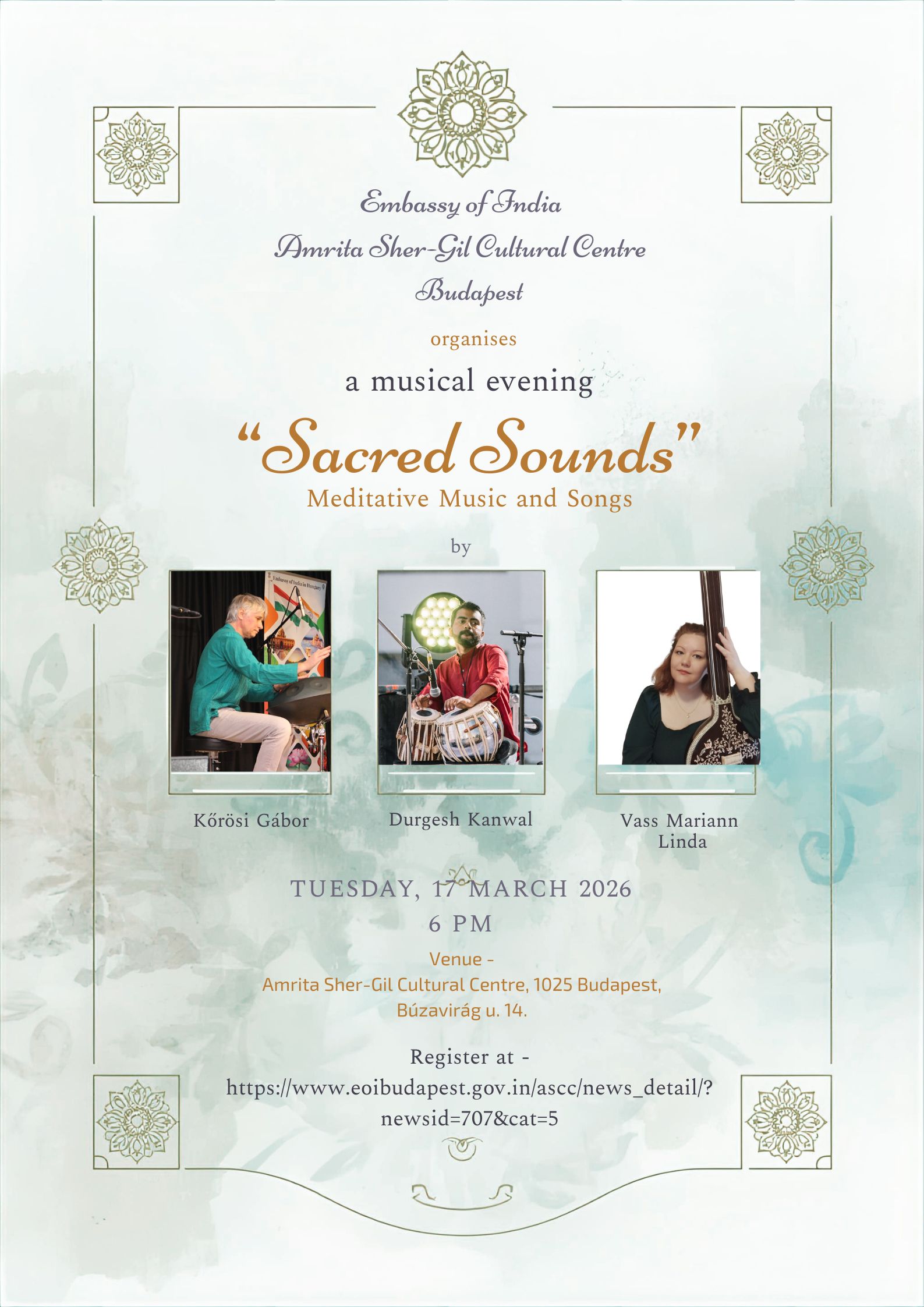 Sacred Sounds – Meditative Music and Songs  / Szent hangok – Meditatív zene és dalok 