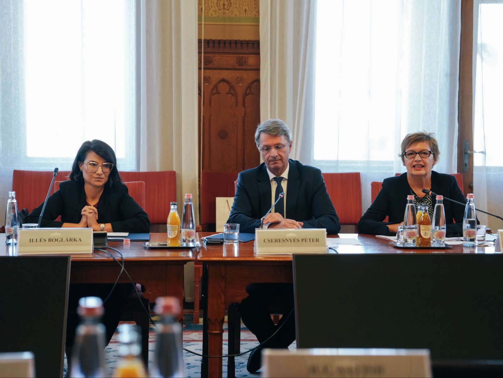 The visiting UP Legislative delegation, led by Speaker Shri Satish Mahana & Chairman Shri Kunwar Manvendra Singh, held warm discussions with Hungarian MPs, including Mr. Zsolt Németh, Chair of the Foreign Affairs Committee.