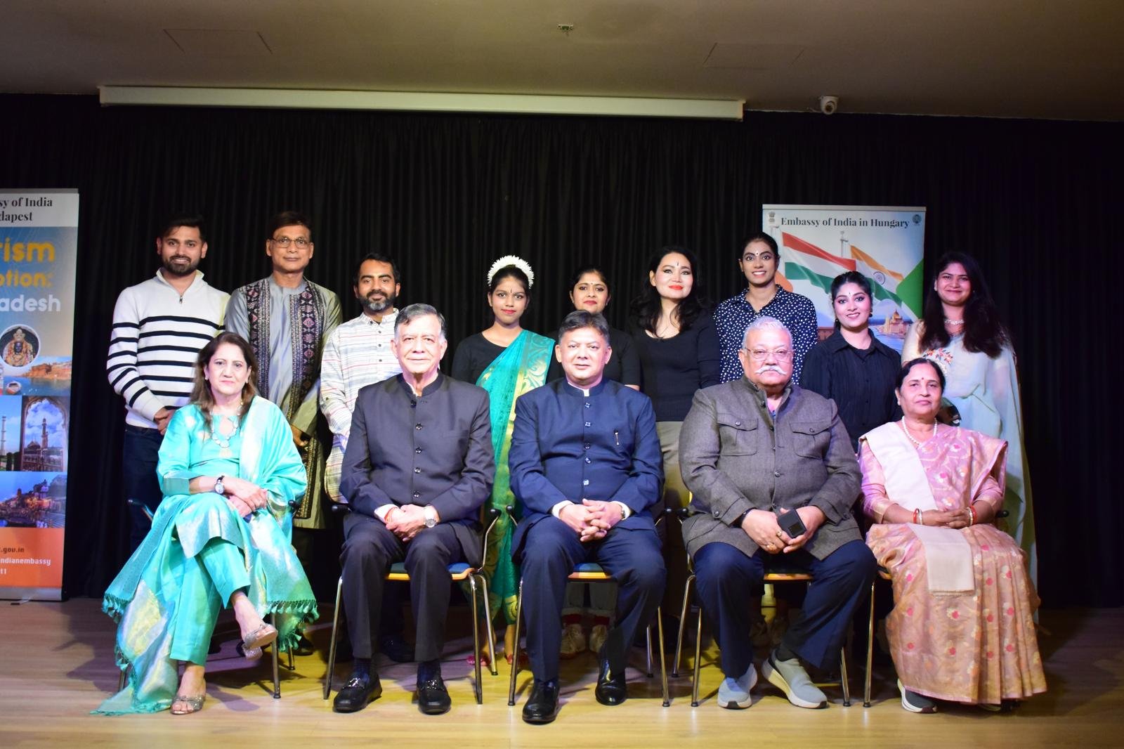 At a community reception held at  Embassy of India in Budapest, Hon’ble Speaker of Uttar Pradesh Legislative Assembly Shri Satish Mahana and Hon’ble Chairman of UP Legislative Council  Shri Kunwar Manvendra Singh interacted with the vibrant  Indian community members.